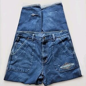Vintage Platinum FUBU Mahammad Ali Jeans Mens 36 Straight Leg Style